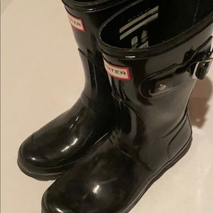Shiny Black rain boots